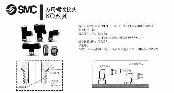 万用螺纹型东莞SMC接头