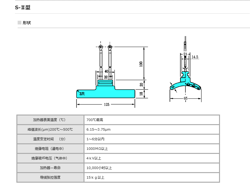 YIR11040远红外陶瓷加热器