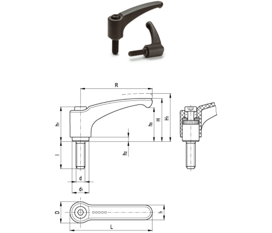 原装进口 ELESA 伊莉莎 ERZ. ERZ.SST ERZ.p ERZ.SST-p 可调节手柄