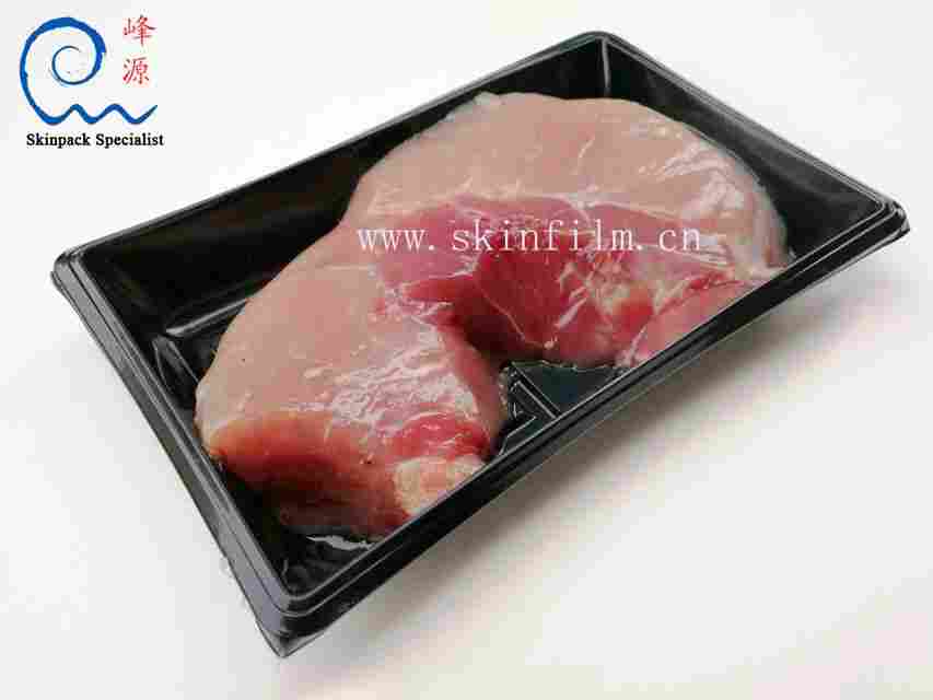 TB390贴体包装机（390贴体机）冷鲜肉贴体包装实例： 