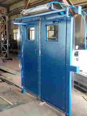 可视无压风门,无压可视行人双向平衡对开式风门