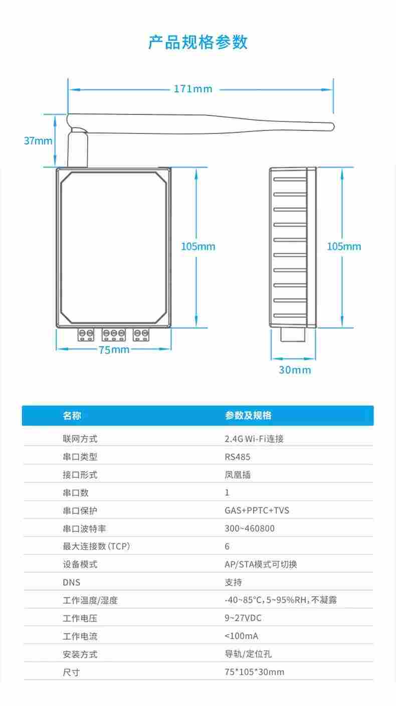485转WIFI无线网络透传