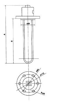 SRY2-220V/1KW型管状电加热器技术参数