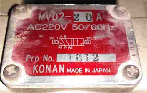 甲南KONAN电磁阀MVD2-20A-WX-ZN-AC220
