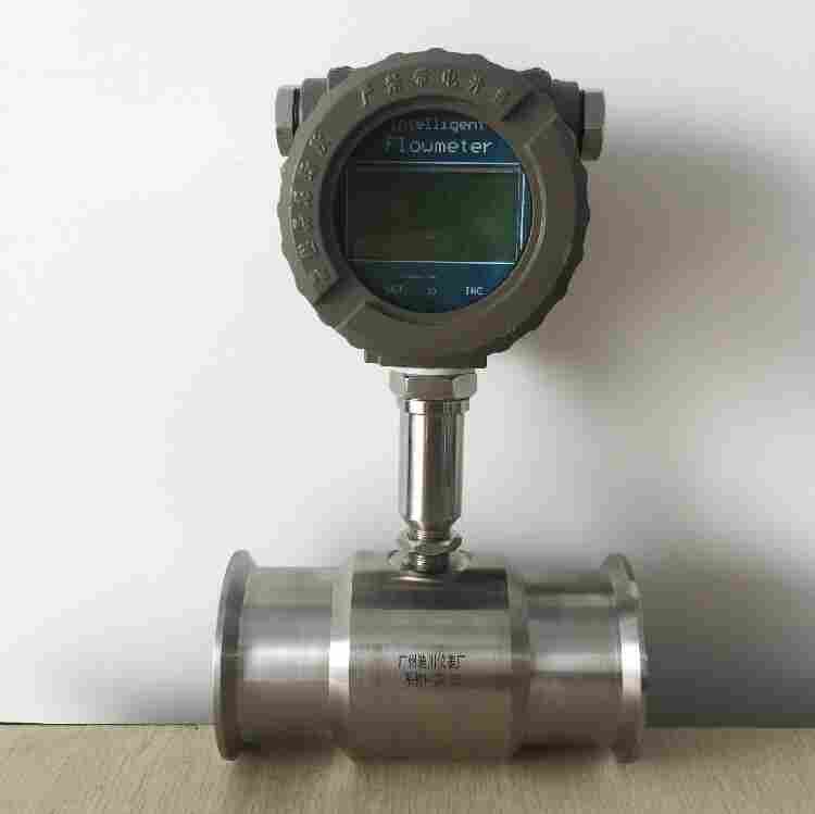 广州一体显示316不锈钢卡箍卫生型涡轮流量计