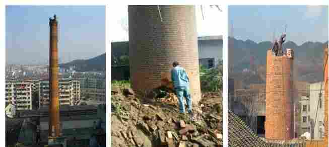 青岛烟囱拆除-拆除