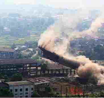 昆山烟囱拆除-拆除