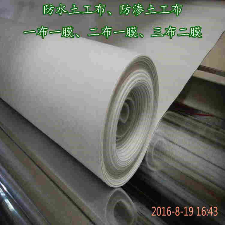 宁夏复合土工膜 700克SN2/pe二布一膜 防水土工布