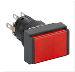 长方形红色：施耐德自复位带灯按钮