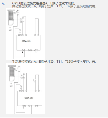 欧姆龙G9SA-301切换手动及自动复位模式