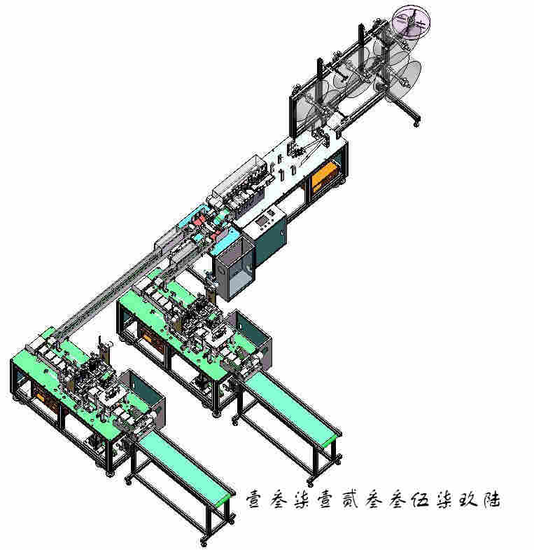 一托二外耳带平面口罩机