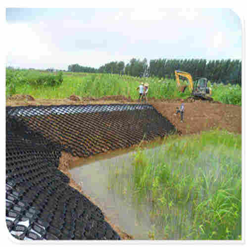 蜂巢格室厂家/朔州--挡土墙防护普通土工格室/