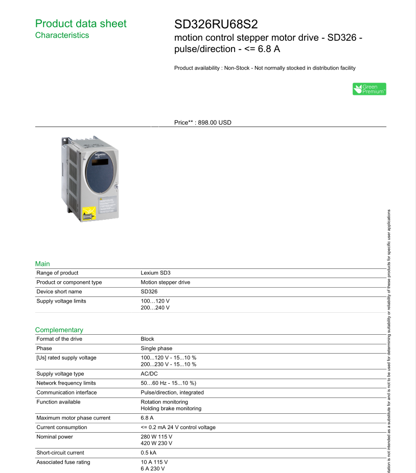 SD326RU68S2报价+产品订货