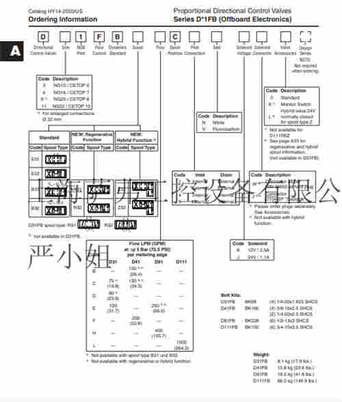 D41FCB31FC1NE70派克比例阀现货  