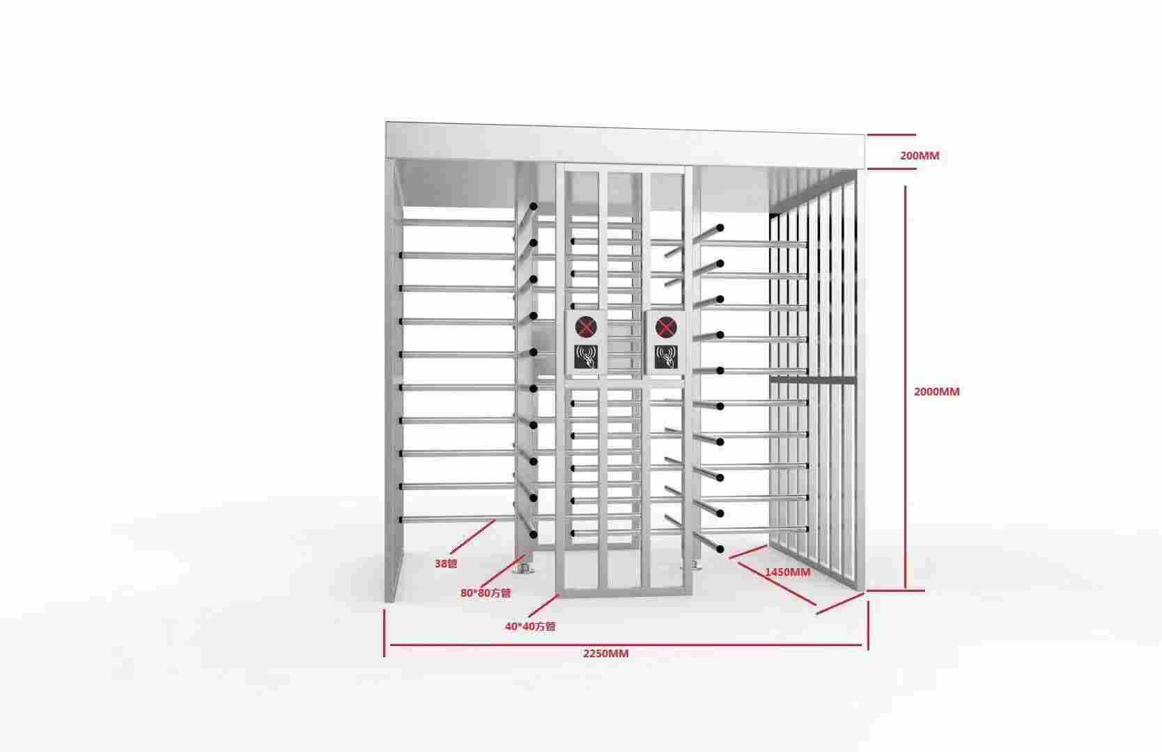江苏监狱人脸识别双通道十字闸，工地智能豪华全高转闸定制