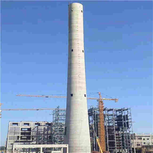 松滋水泥烟囱防腐维修贴砖——宏顺建设
