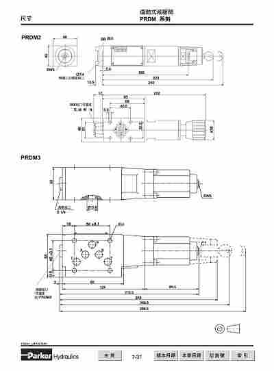 派克直动式减压阀 PRDM2AA06KVG
