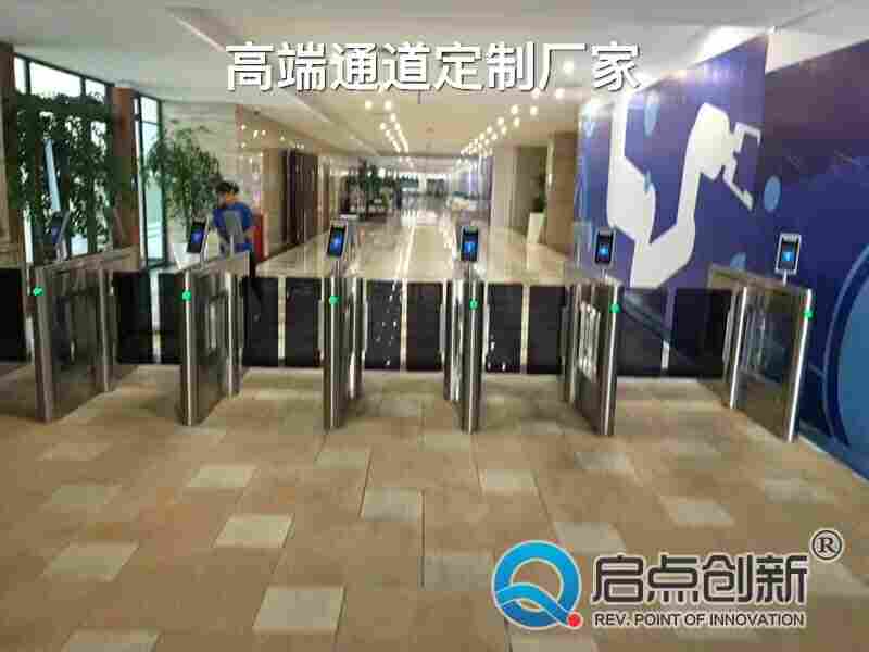 宁波单位企业人行通道闸门禁系统，动态人脸识别测温通道闸