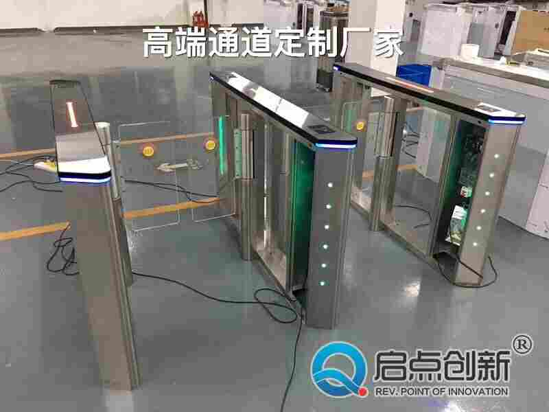 宁波单位企业人行通道闸门禁系统,动态人脸识别测温通道闸