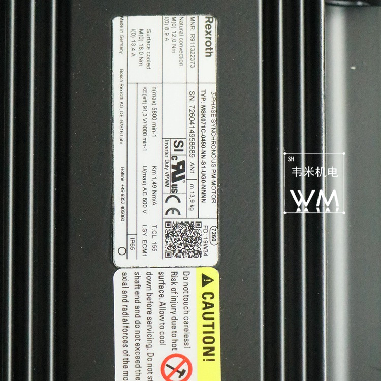 MSK100A-0300-NN-M1-AG1-NNNN三相异步电动机-宣威伺服控制系统
