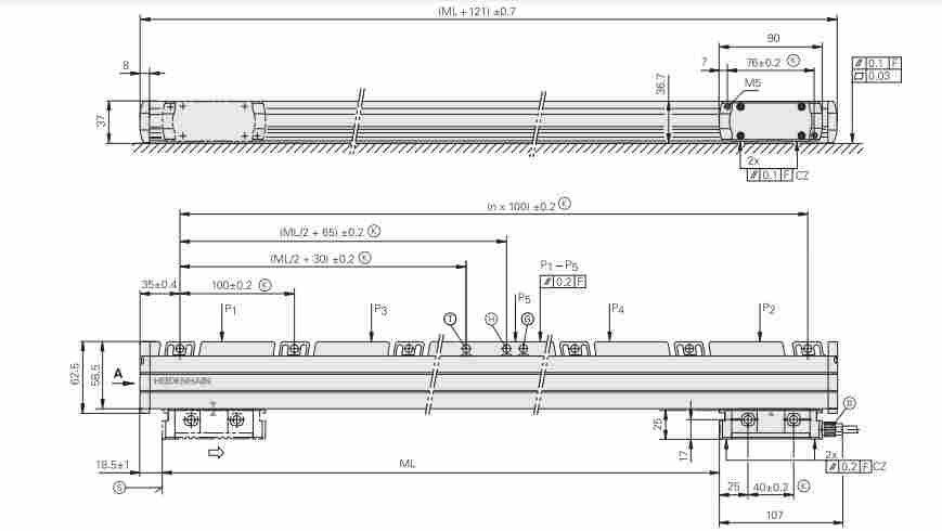 LC183 ML440mm光栅尺——用于NC数控机床