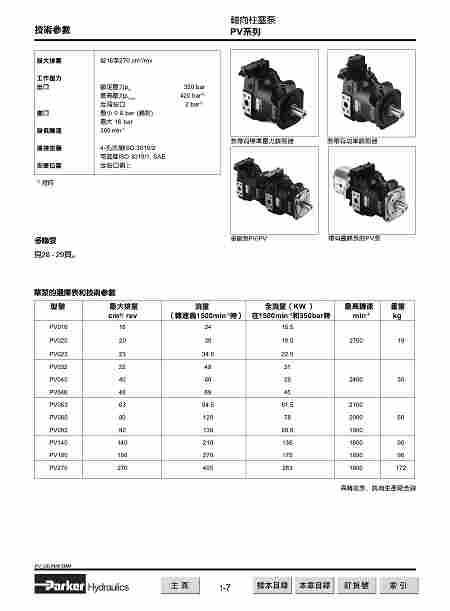 PV016L1D3T1NMRZ 派克柱塞泵