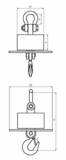 起重秤/1600℃无线数传式吊秤/耐高温数显吊秤