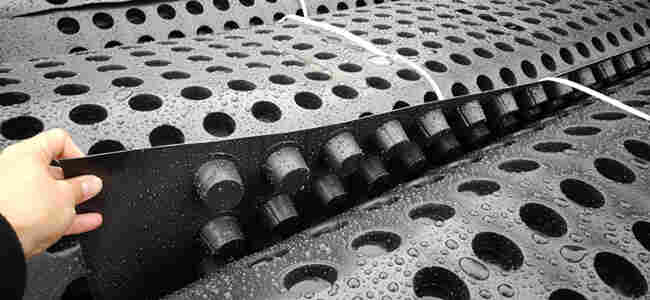 安徽30高塑料排水凸片——施工动画