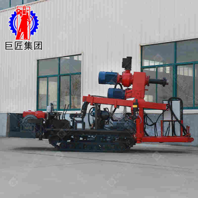 柴油机动力JZF-D型正反循环履带式打井机粘泥层或卵石层打井