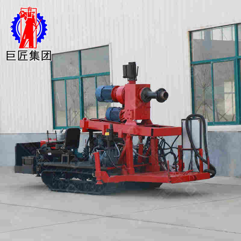 柴油机动力JZF-D型正反循环履带式打井机粘泥层或卵石层打井