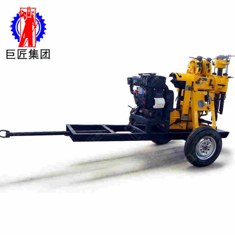 轮式液压水井钻机巨匠牌130米多功能打井钻机速度快下钻效率高