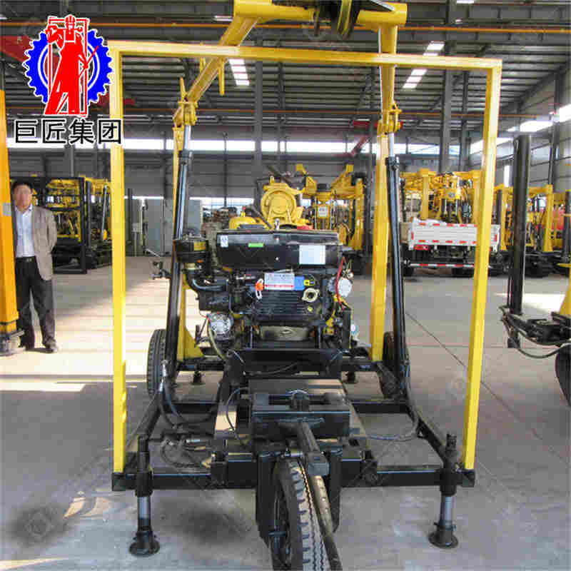 轮式液压水井钻机巨匠牌130米多功能打井钻机速度快下钻效率高