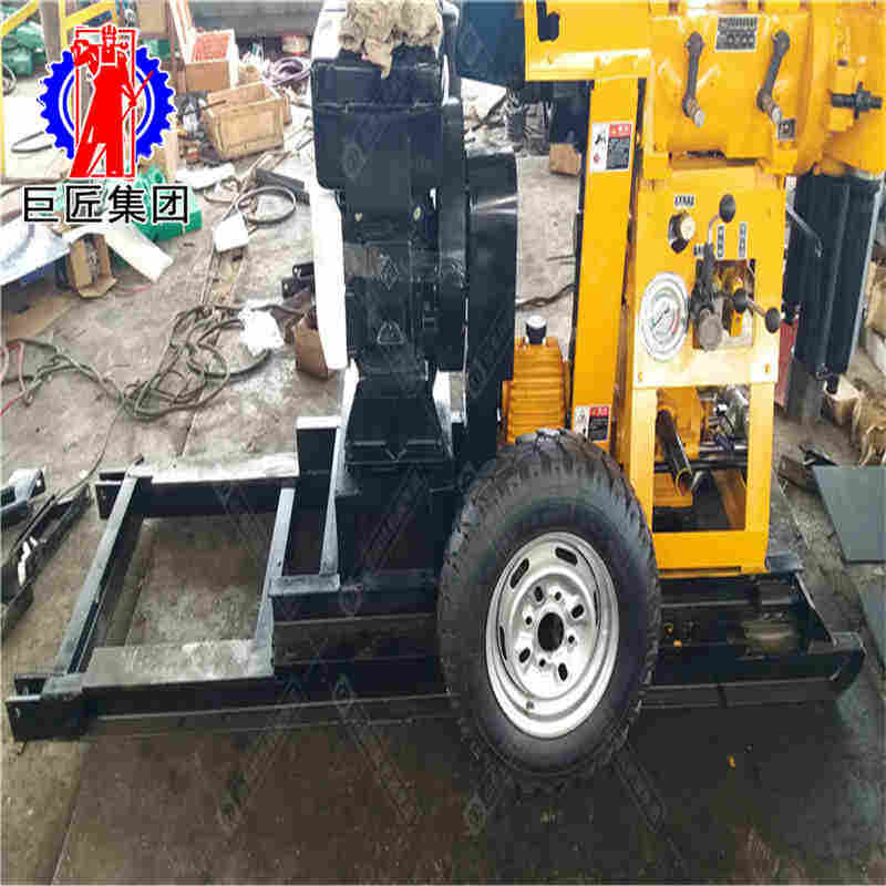 轮式液压水井钻机巨匠牌130米多功能打井钻机速度快下钻效率高