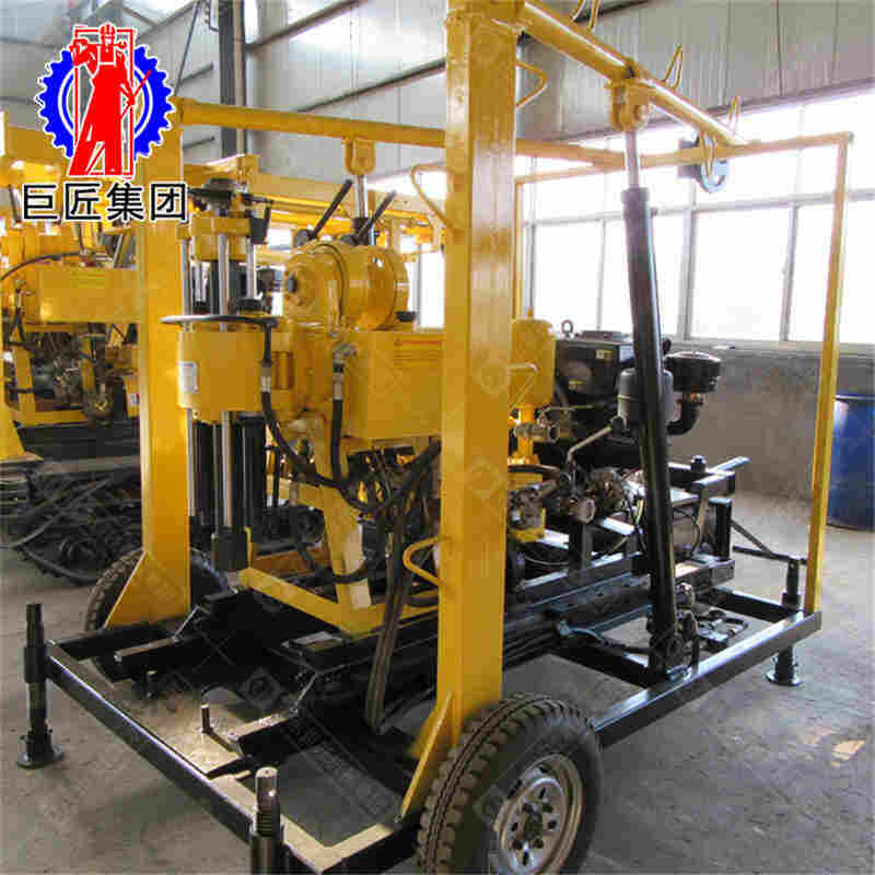 轮式液压水井钻机巨匠牌130米多功能打井钻机速度快下钻效率高
