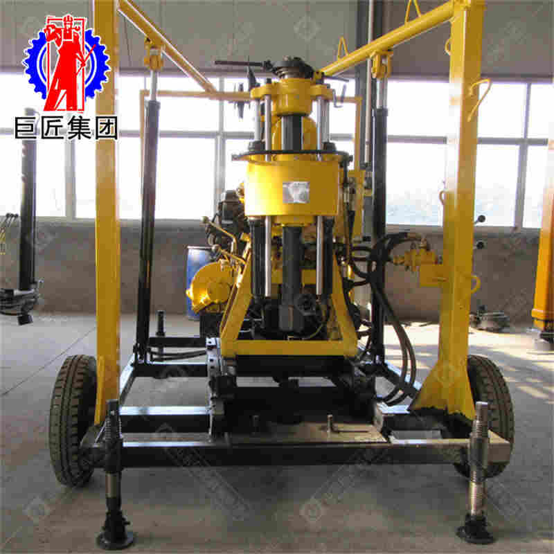 轮式液压水井钻机巨匠牌130米多功能打井钻机速度快下钻效率高