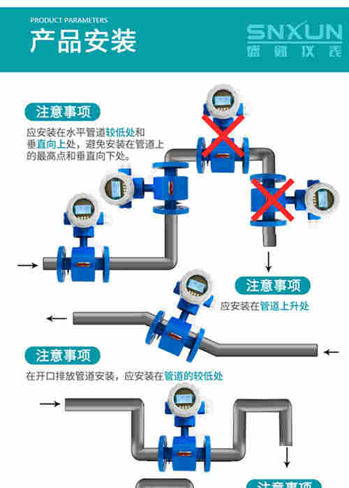 电磁流量计安装原则