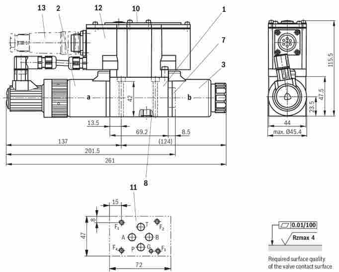 力士乐电磁阀4WREE 10 W1-50-23/G24K31/F1V特性描述