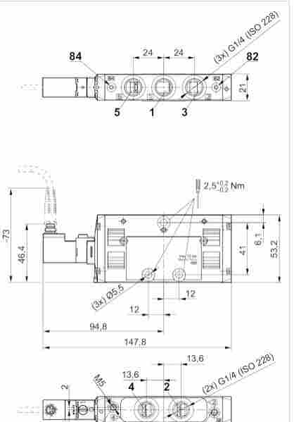 AVENTICS两位五通换向阀带单线圈规格