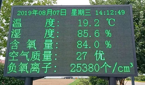 广东东莞休闲公园环境负氧离子监测系统维修