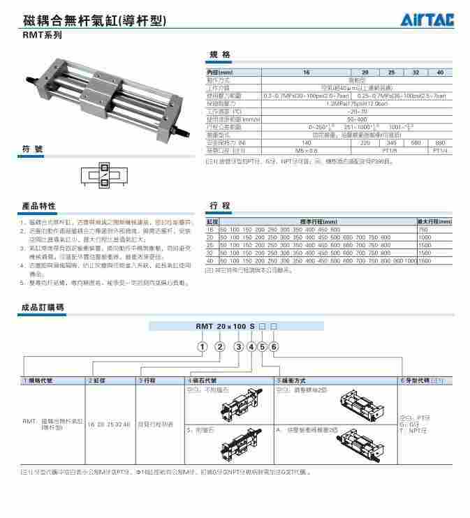 吉林通化东昌亚德客无杆气缸RMTL32X600S一级代理 吉林通化东昌亚德客无杆气缸RMTL32X600S一级代理