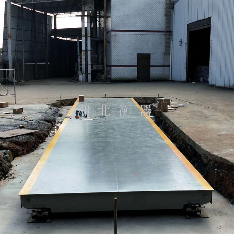 整车式3x9米60吨打印电子地上衡安装