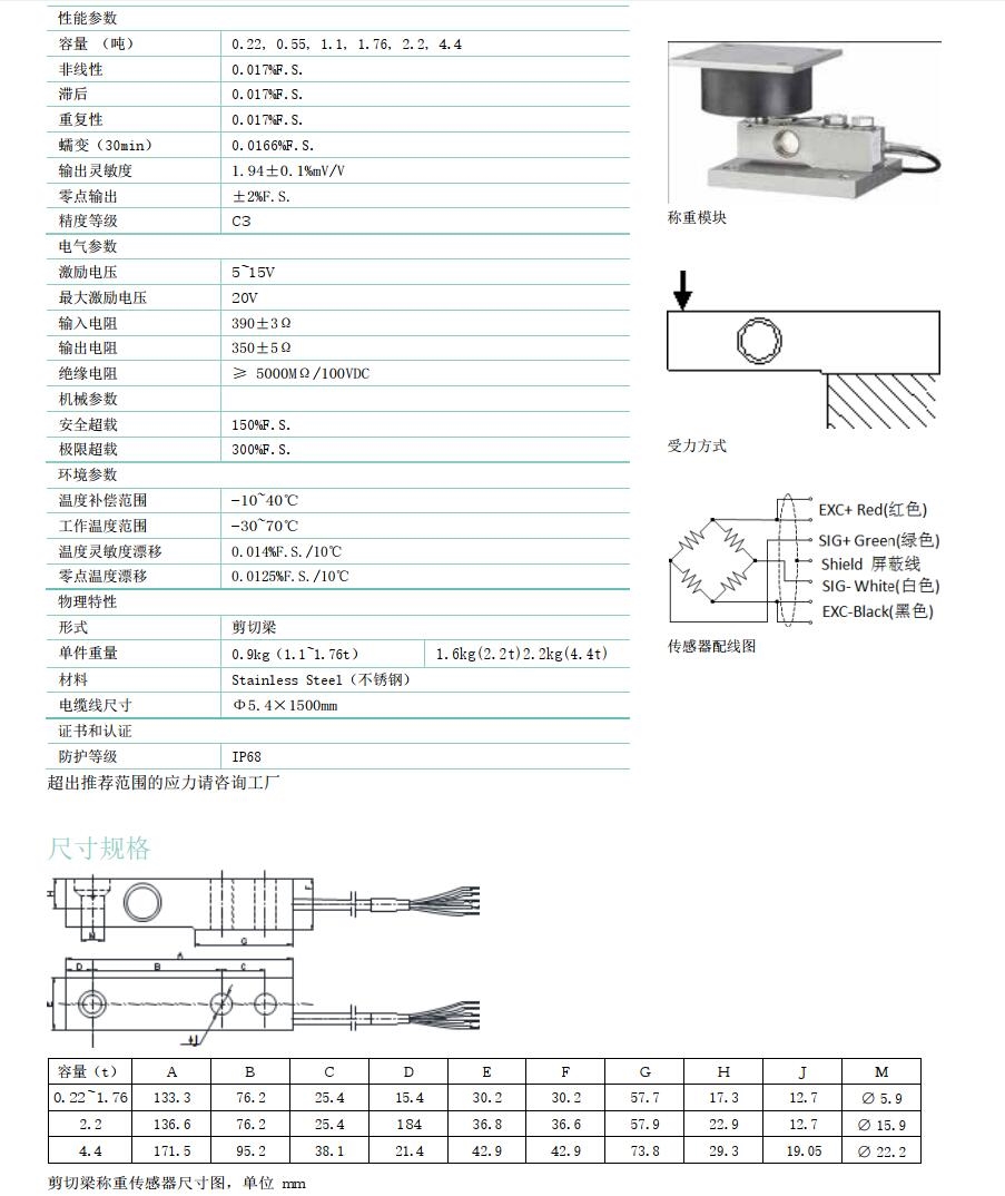 美国KM新品LD420剪切梁称重传感器