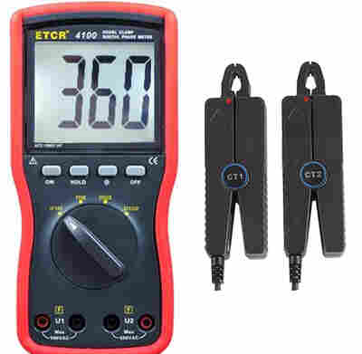 ETCR4100双钳数字相位表主要技术指标