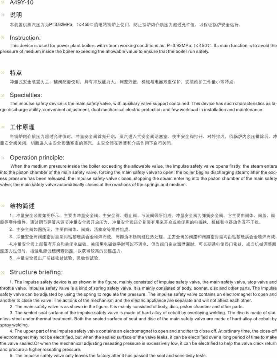中溫中壓沖量安全裝置（H系列）