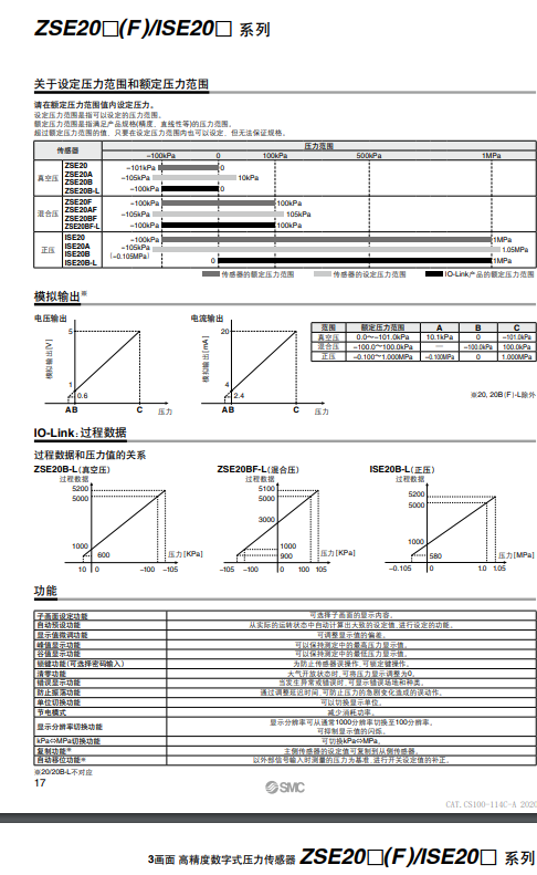 ZSE20AF-R-01-JA2进口SMC高精度压力开关