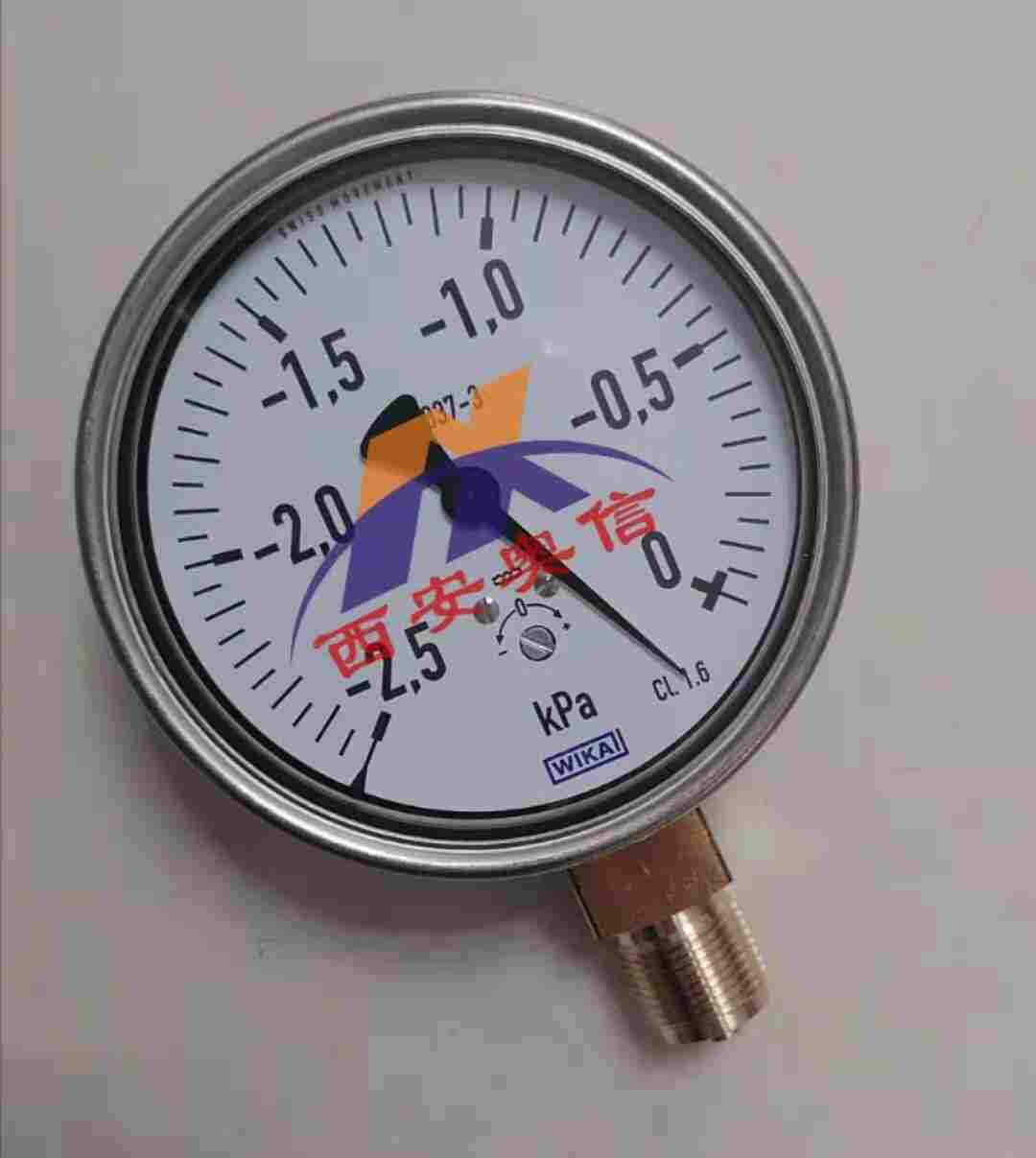威海WIKA 612.20.100膜盒压力表25KPa 径向 铜合金接口 威卡山东区代理