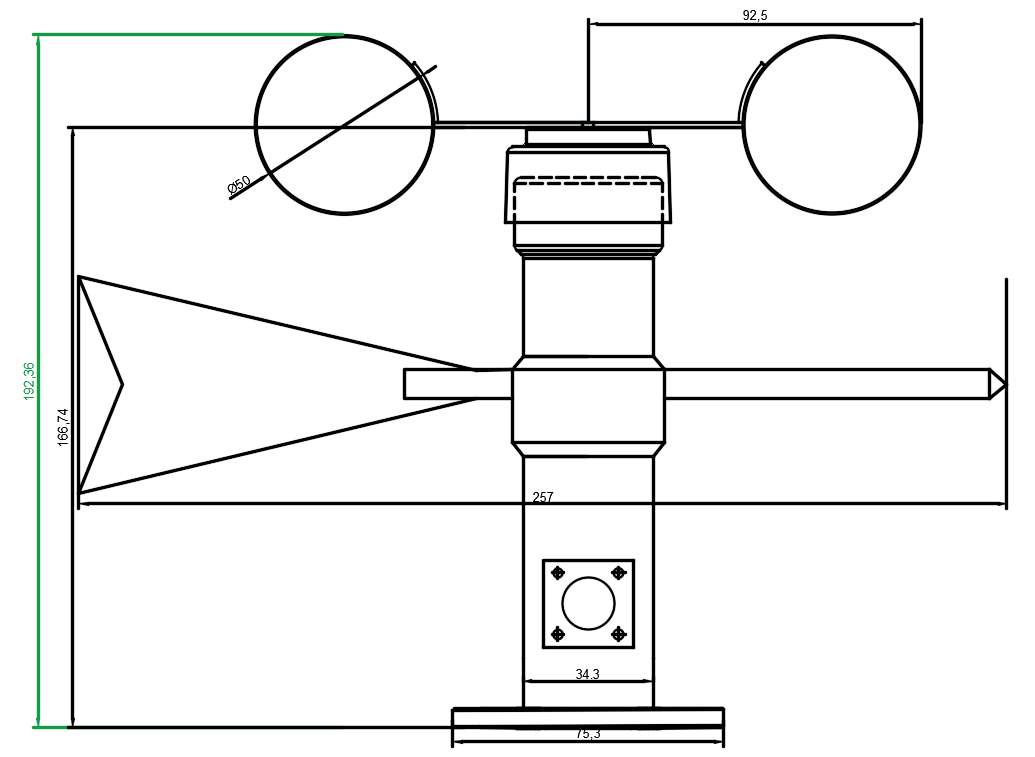 微型管道风速传感器