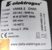 伊莱克斯elektrogas电磁阀VMR8-2DN80230VAC用途