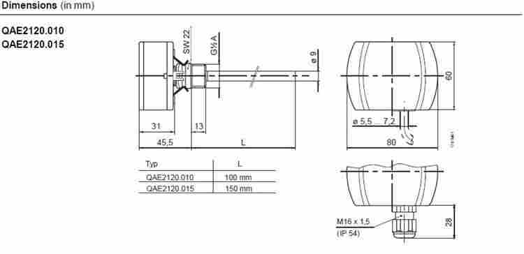 Siemens西門(mén)子QAE2121.010 QAE2121.015溫度傳感器ni1000熱電阻熱電偶
