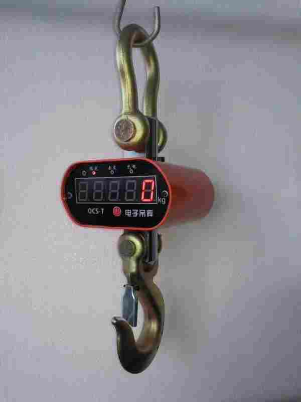 直视电子吊秤大屏幕液晶显示,英文版电子吊钩秤钢铁厂用